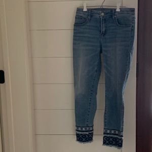 Chico’s Jeans / crop slim leg  with cuff detail